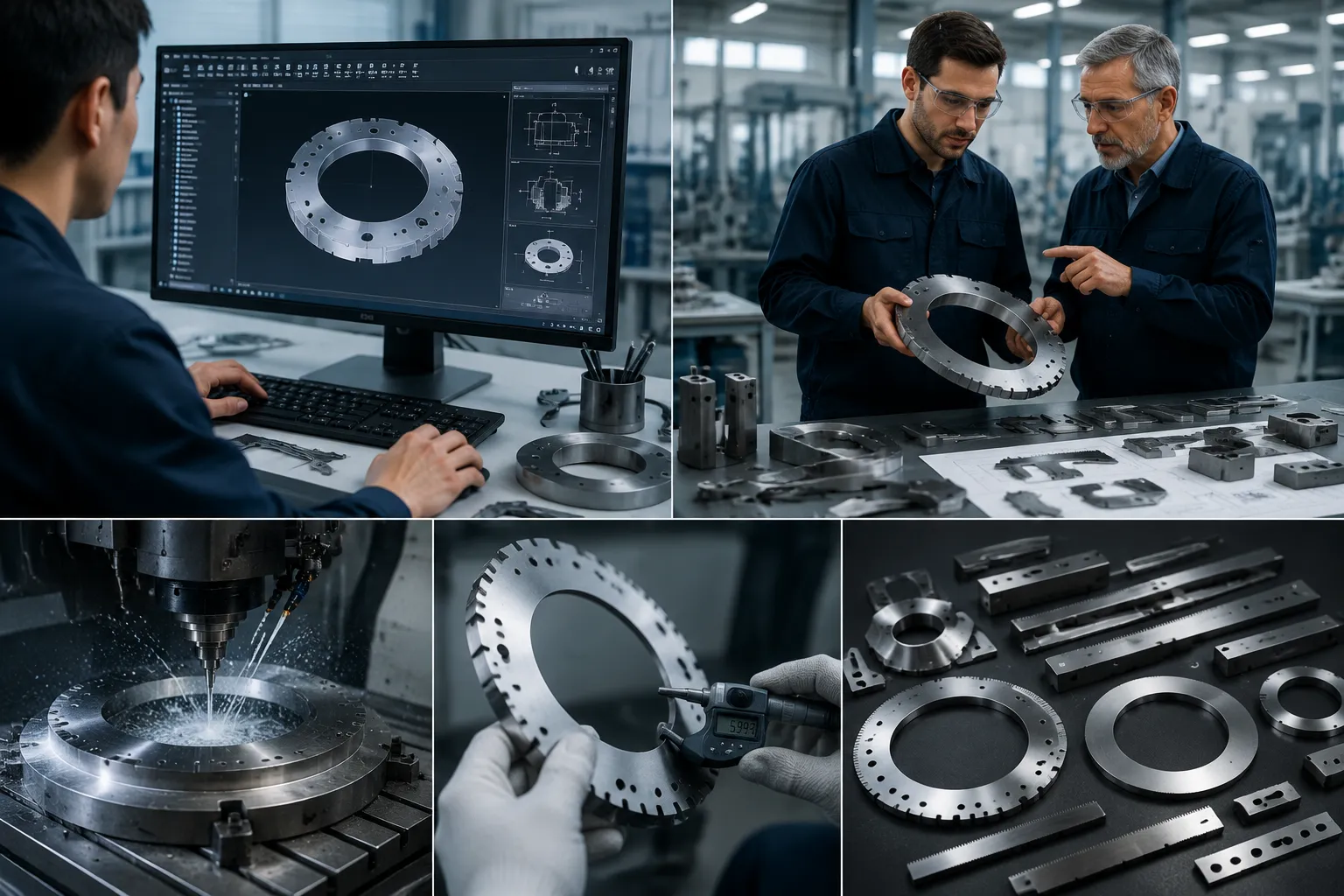 Sharkcutting OEM custom blade manufacturing facility and engineering inspection