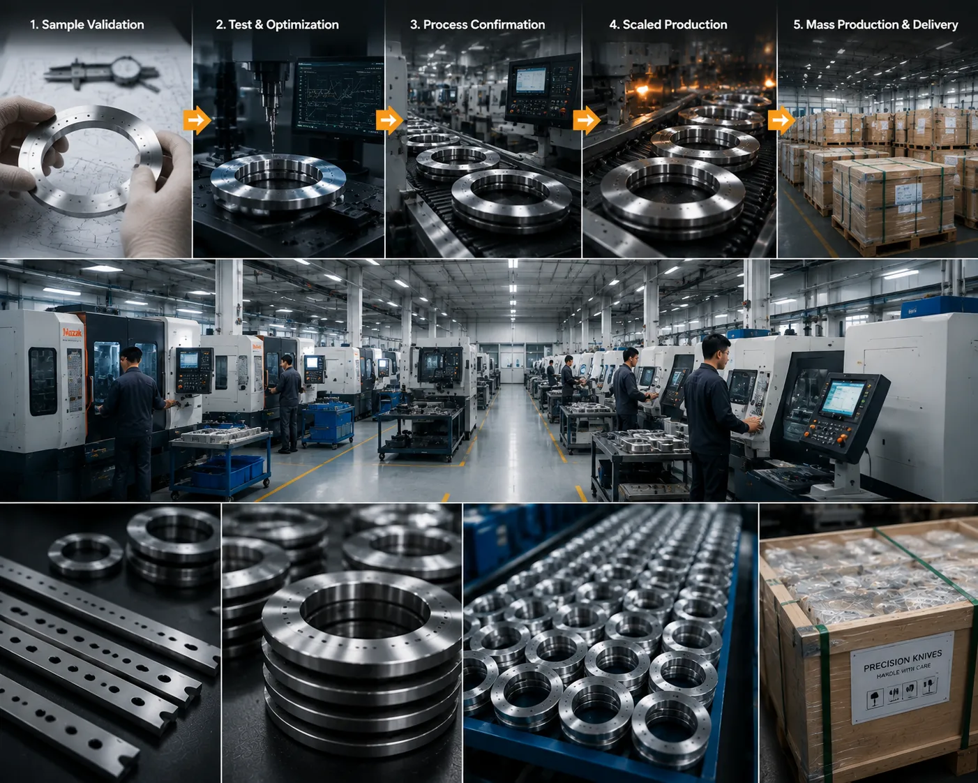 Sharkcutting precision grinding equipment and prototype blade inspection center