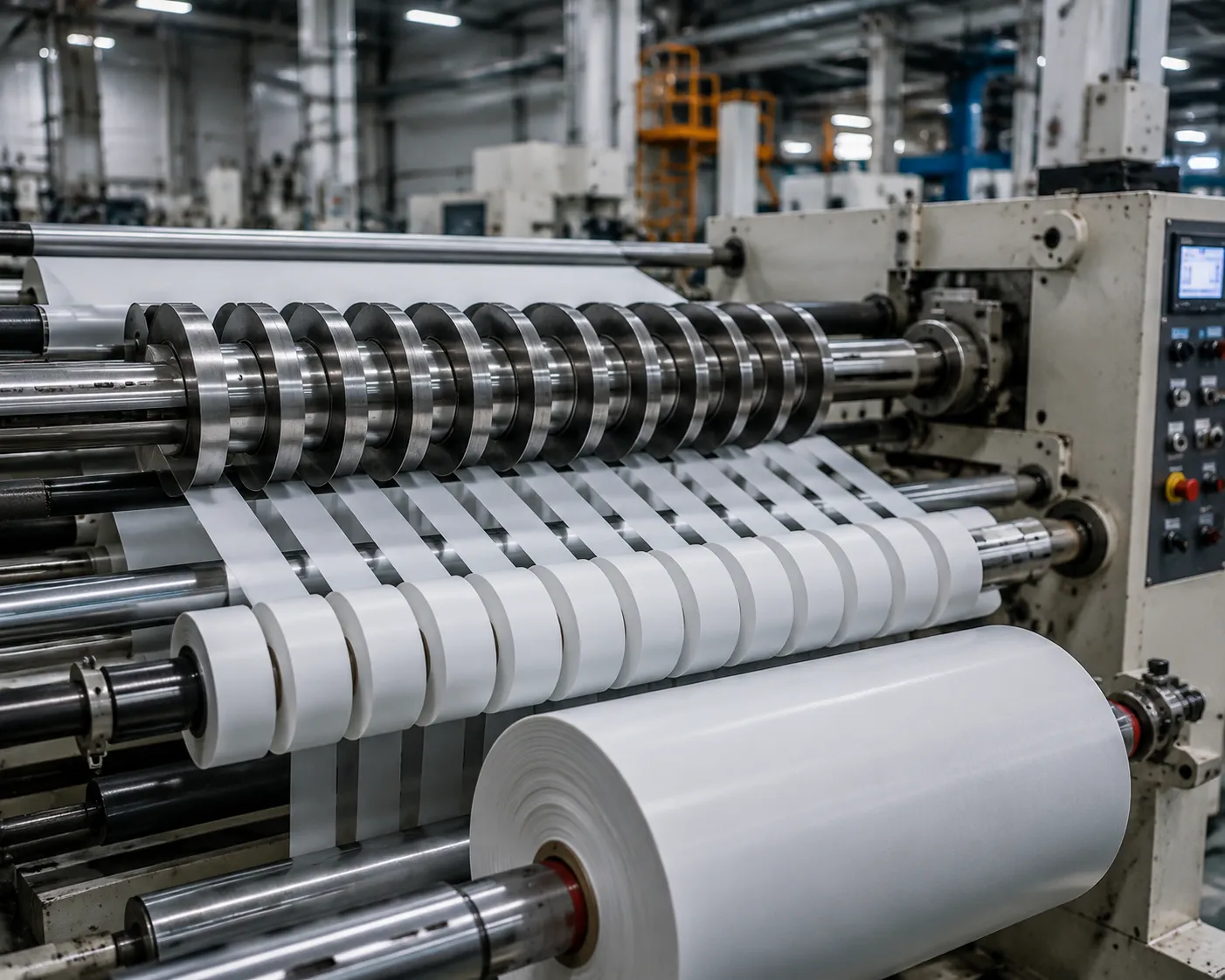 High-speed web and roll slitting application using precision circular paper slitter blades