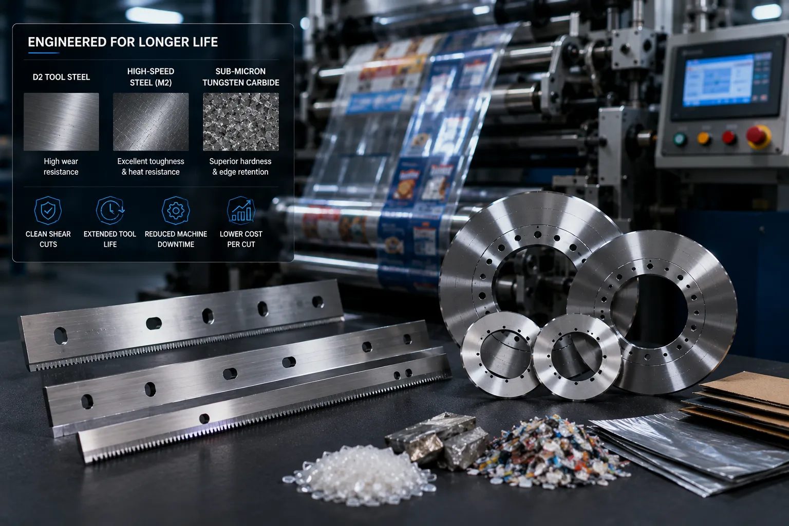 Shark Cutting high precision packaging machine knives technical maintenance