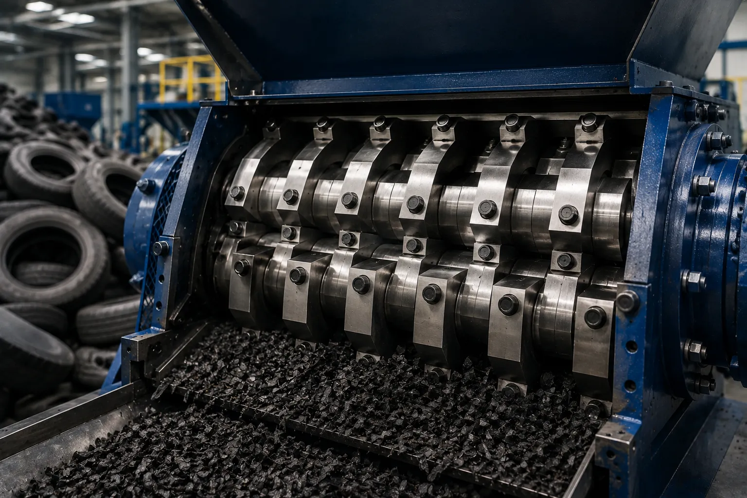 Heavy-duty granulator knives for rubber recycling and scrap tire processing