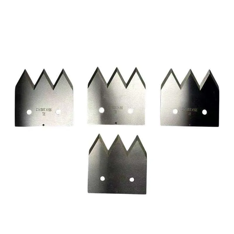 Custom packaging and non-woven blades for high-speed rotary die cutting and heat sealing
