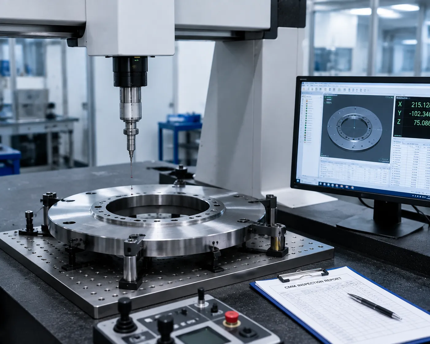 CMM dynamic balance and optical projector equipment