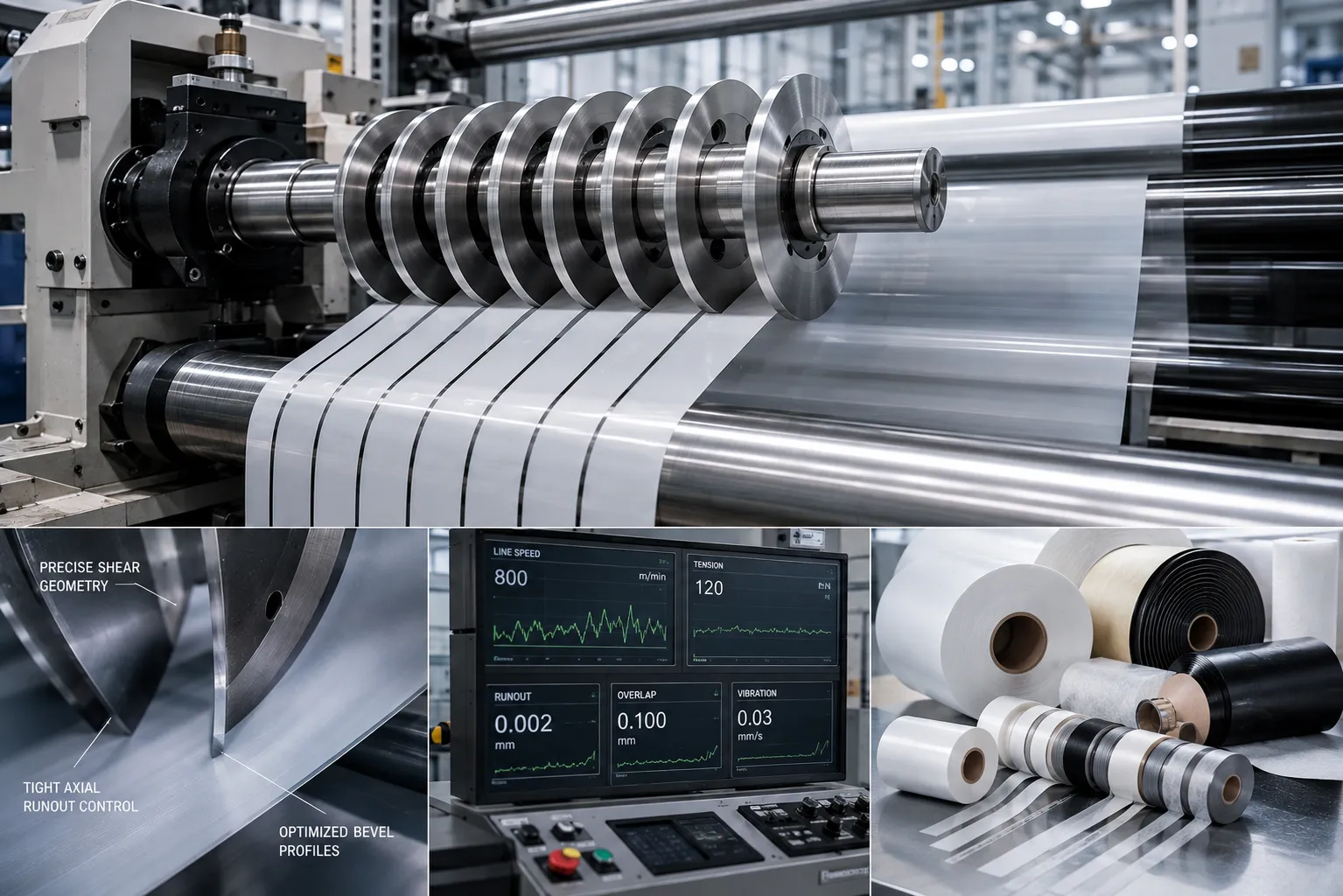 Sharkcutting high-speed industrial circular slitter knives for film and paper converting