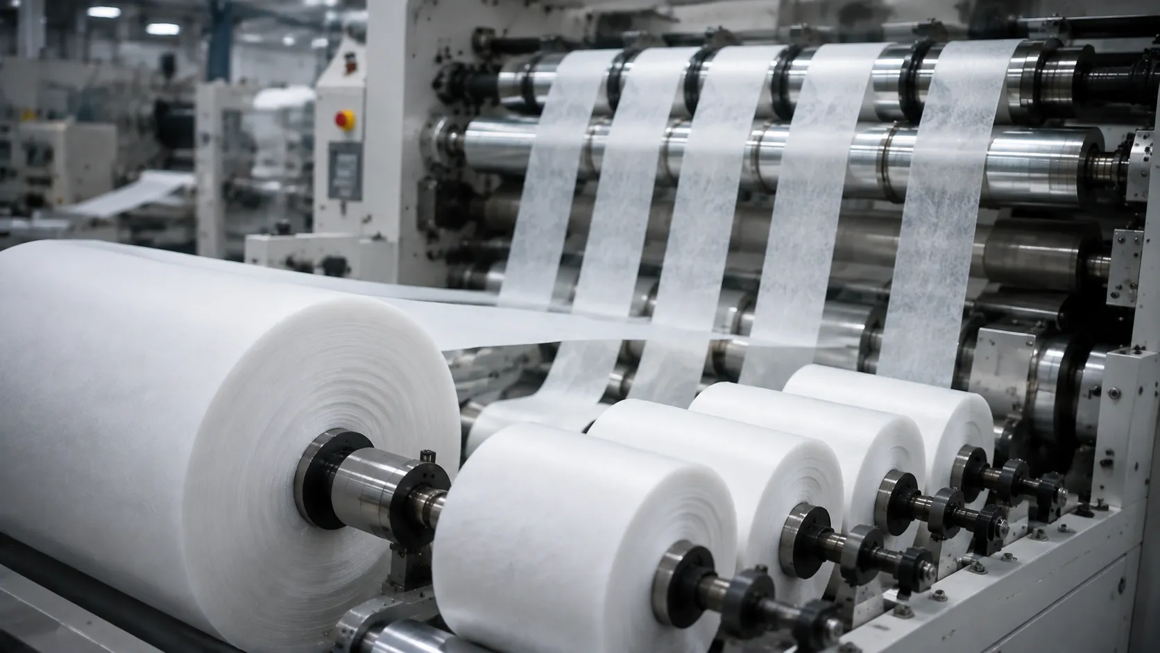 Spunbond meltblown slitting process and industrial blades