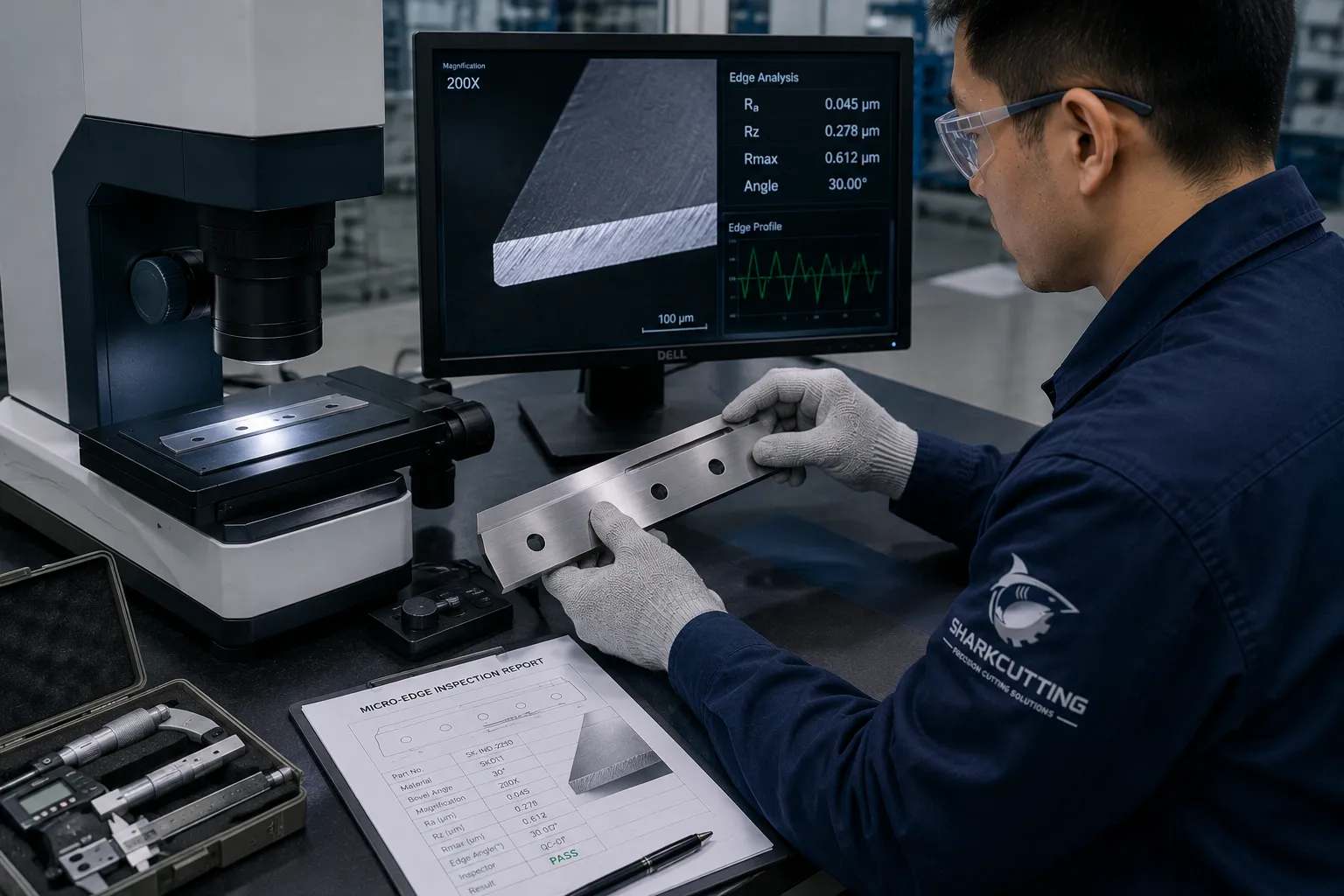 Industrial blade inspection and daily cleaning procedure