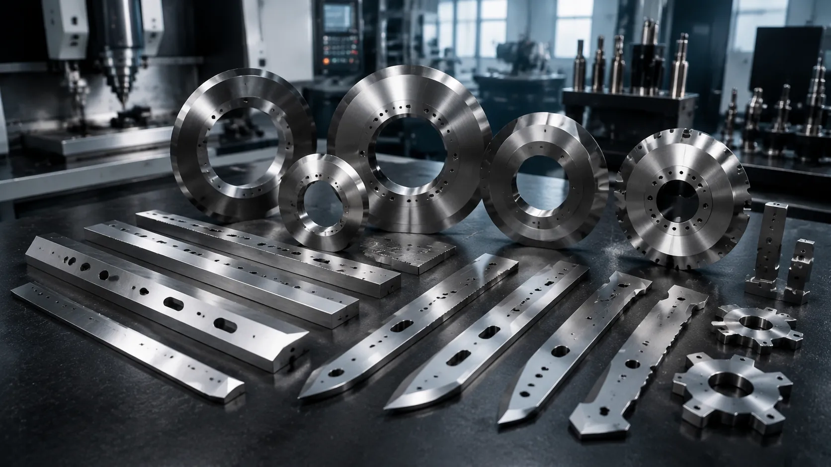 Shark Cutting custom machine knives engineered for high-precision industrial processing