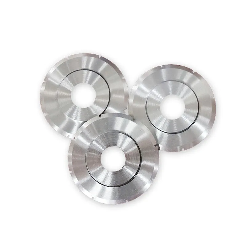 Circular paper slitters for continuous roll-to-roll converting