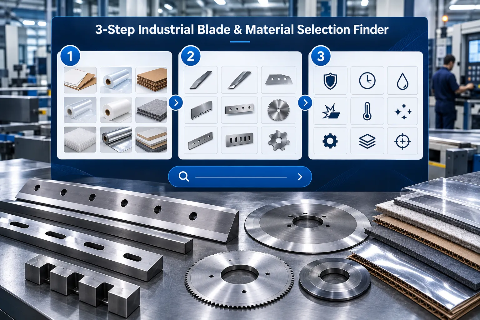Shark Cutting industrial blade selection matrix and precision tool material guide
