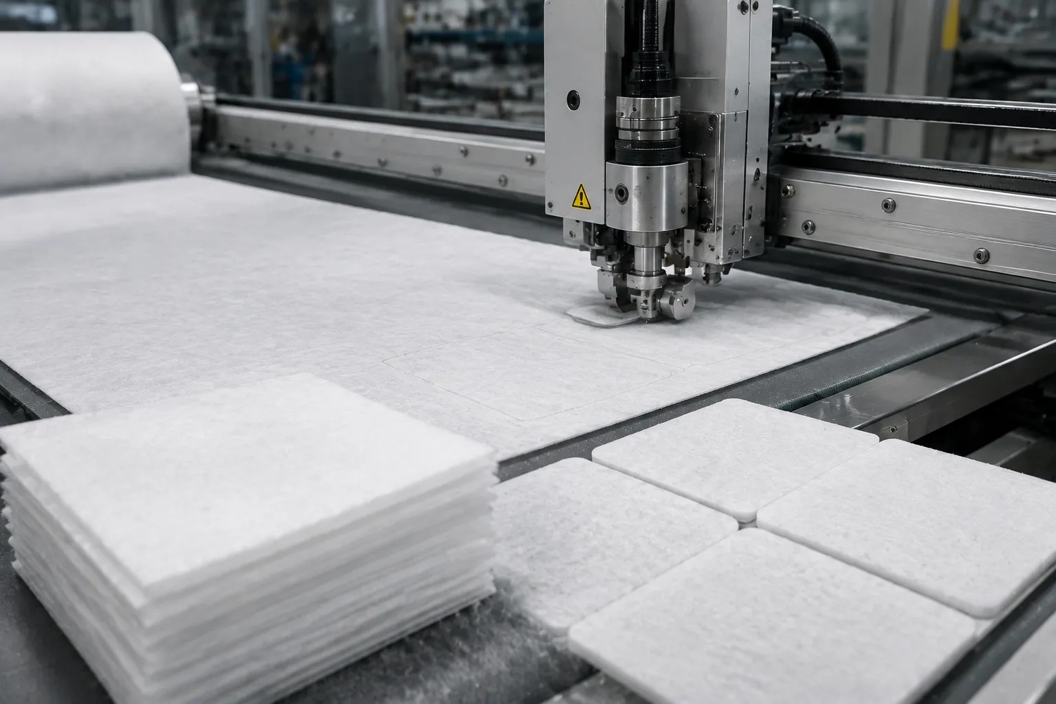 Spunlace fabric cutting blades and hydroentangled nonwoven web processing