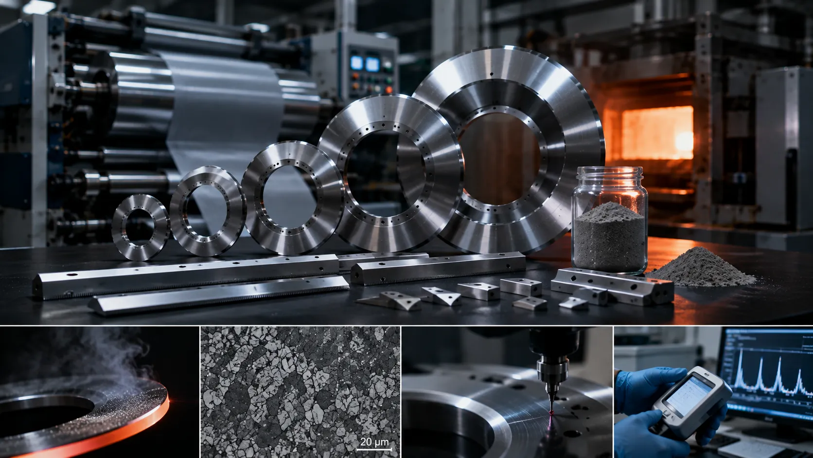 Sharkcutting precision nonwoven slitting blades and custom industrial knife manufacturing