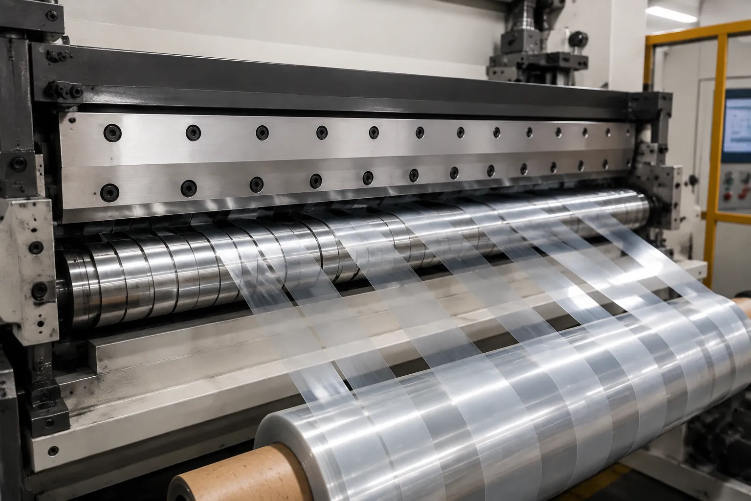 Industrial guillotine cutter blades for flexible film and plastic shearing