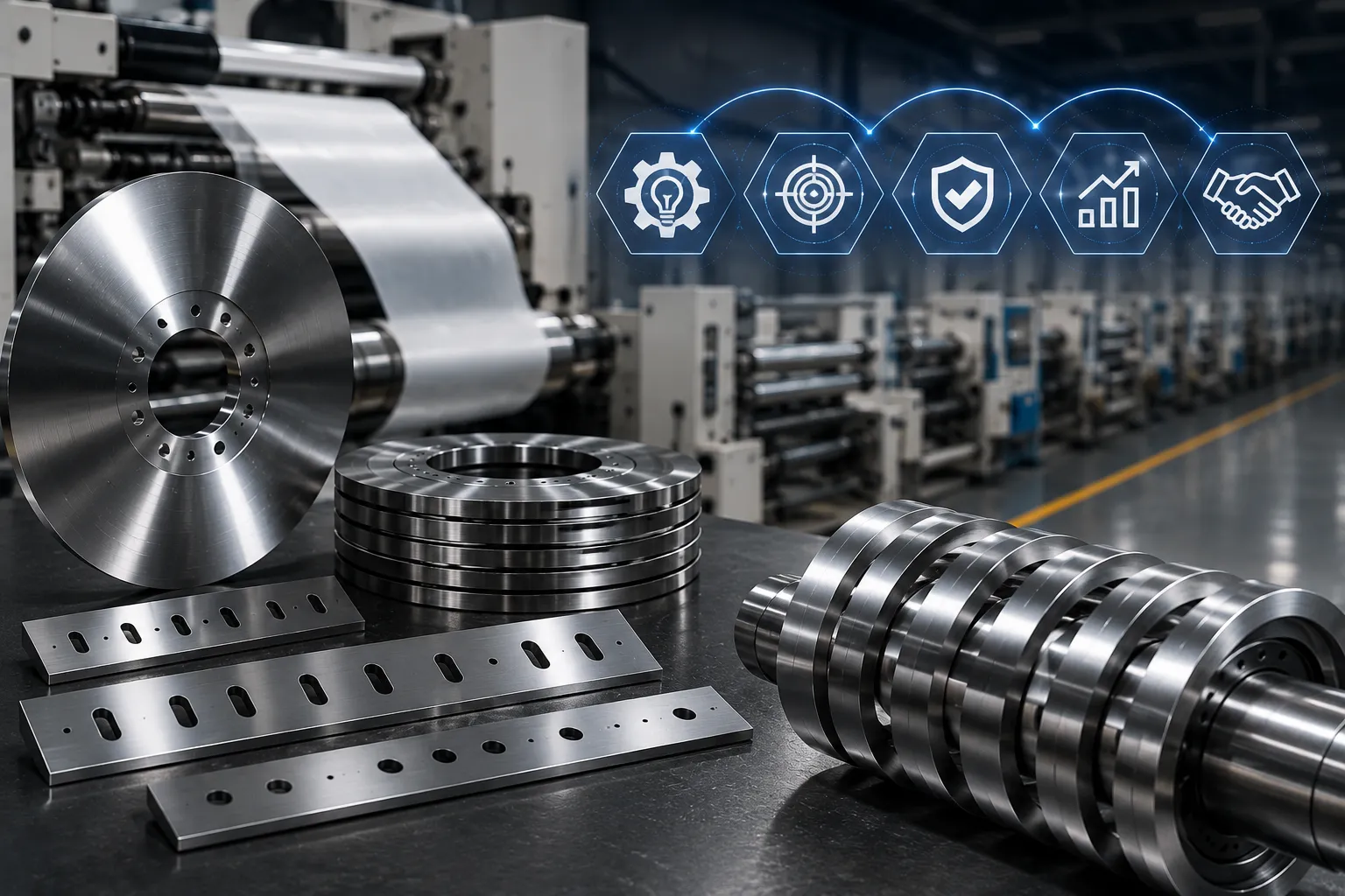 Sharkcutting rotary slitting knives technical inspection