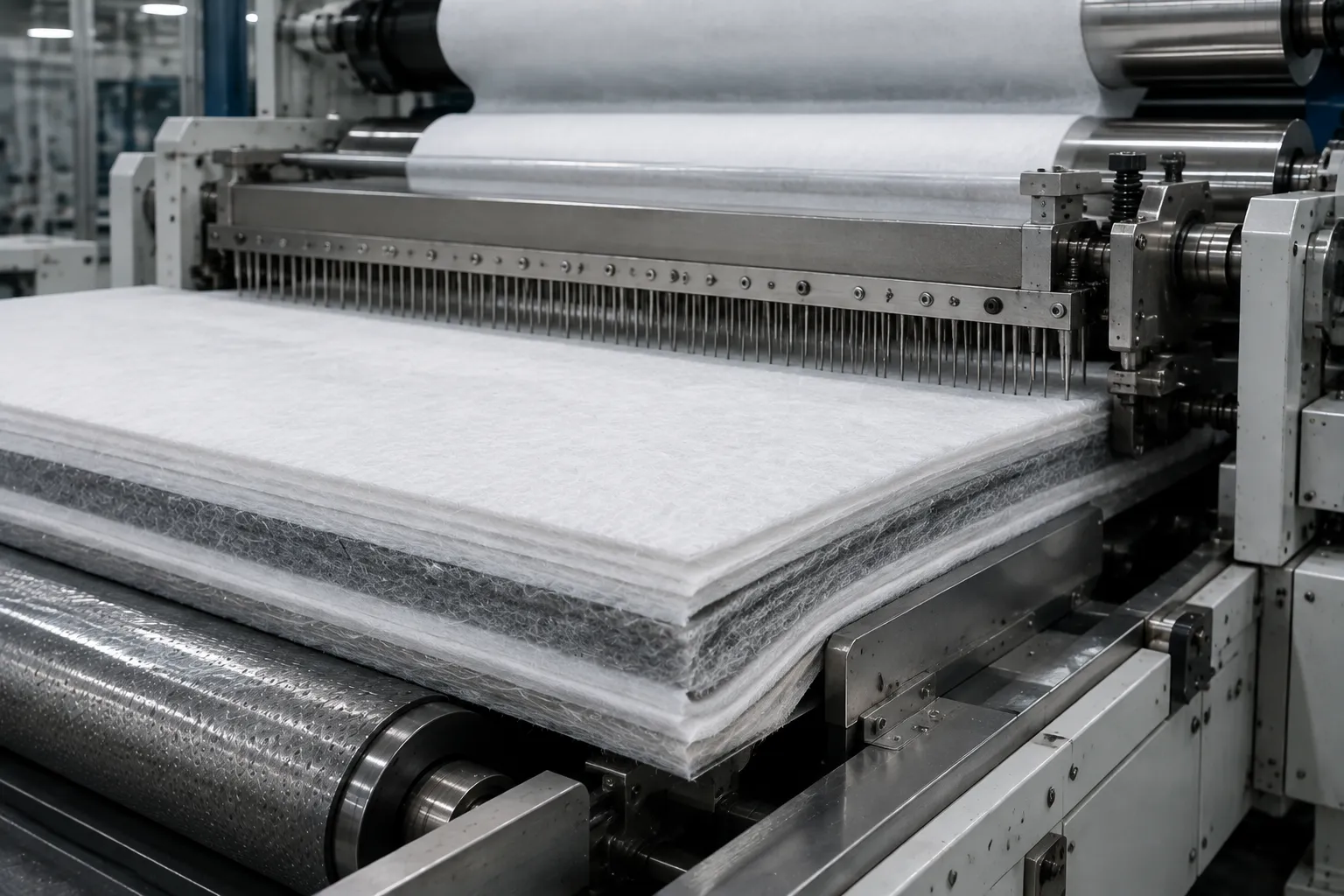 Needle punched nonwoven slitting blades and heavy composite cutting tools