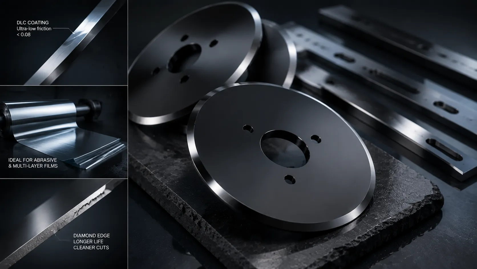 Sharkcutting DLC Coated Diamond Edge Razor Blade for abrasive film processing