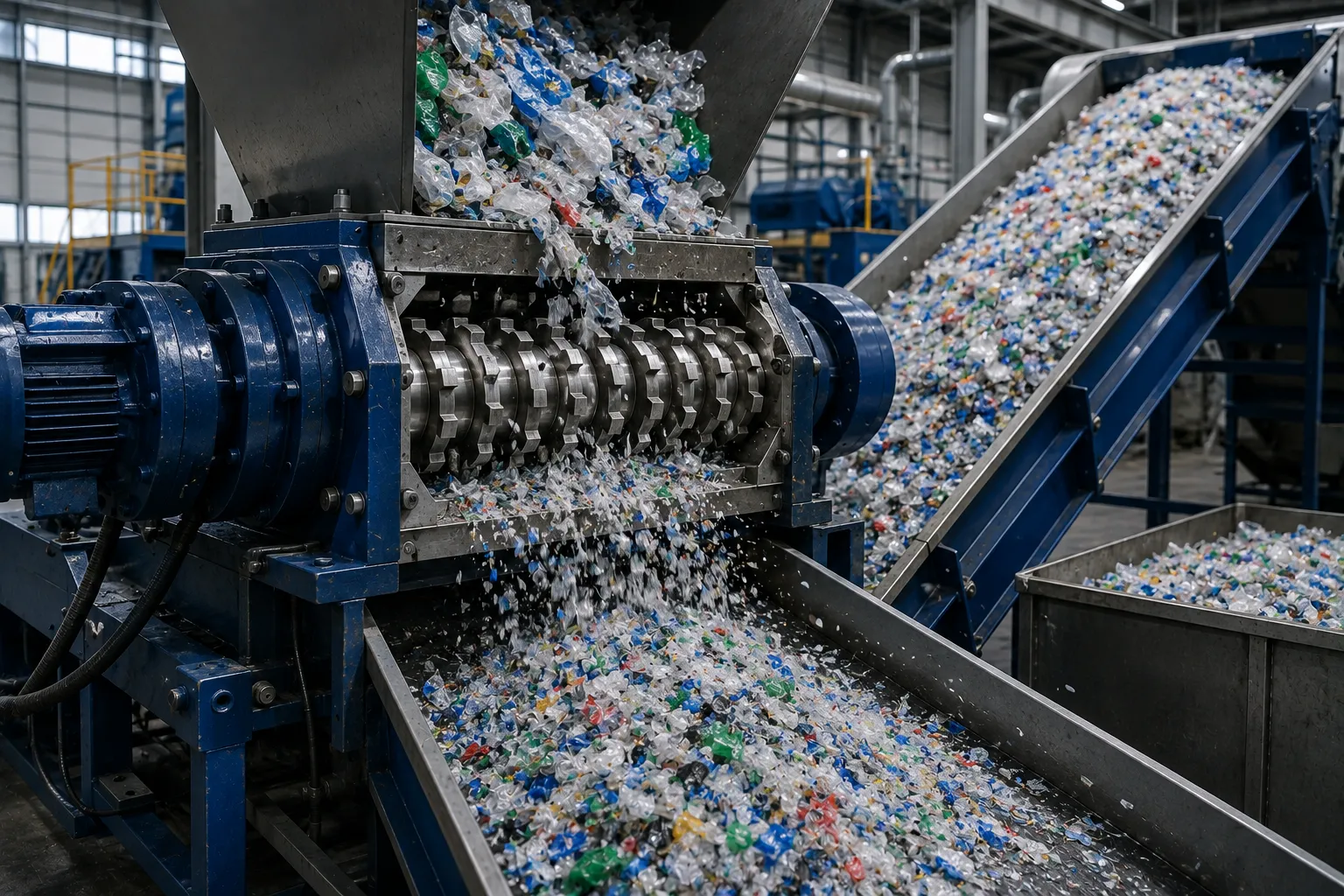 Plastics recycling granulator blades and shredder block knives