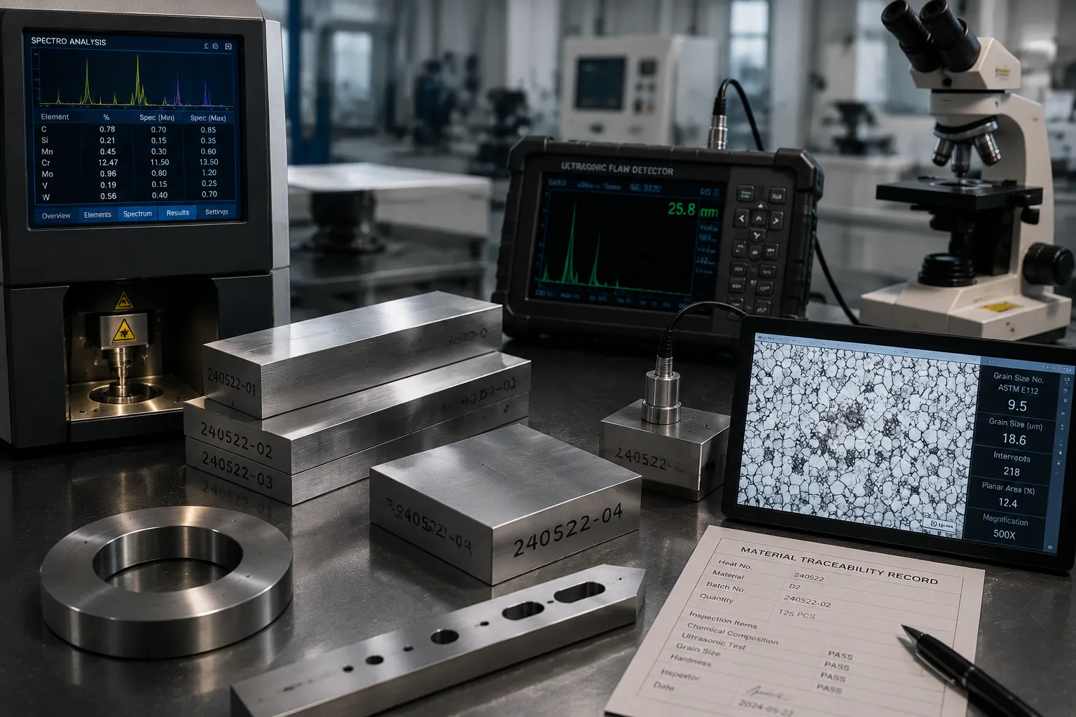 Material Metallurgy and Grain Structure Analysis