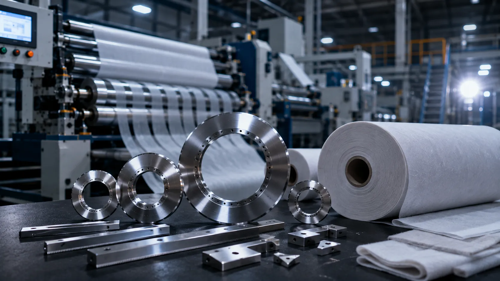 Sharkcutting precision industrial nonwoven slitting blades and custom tools