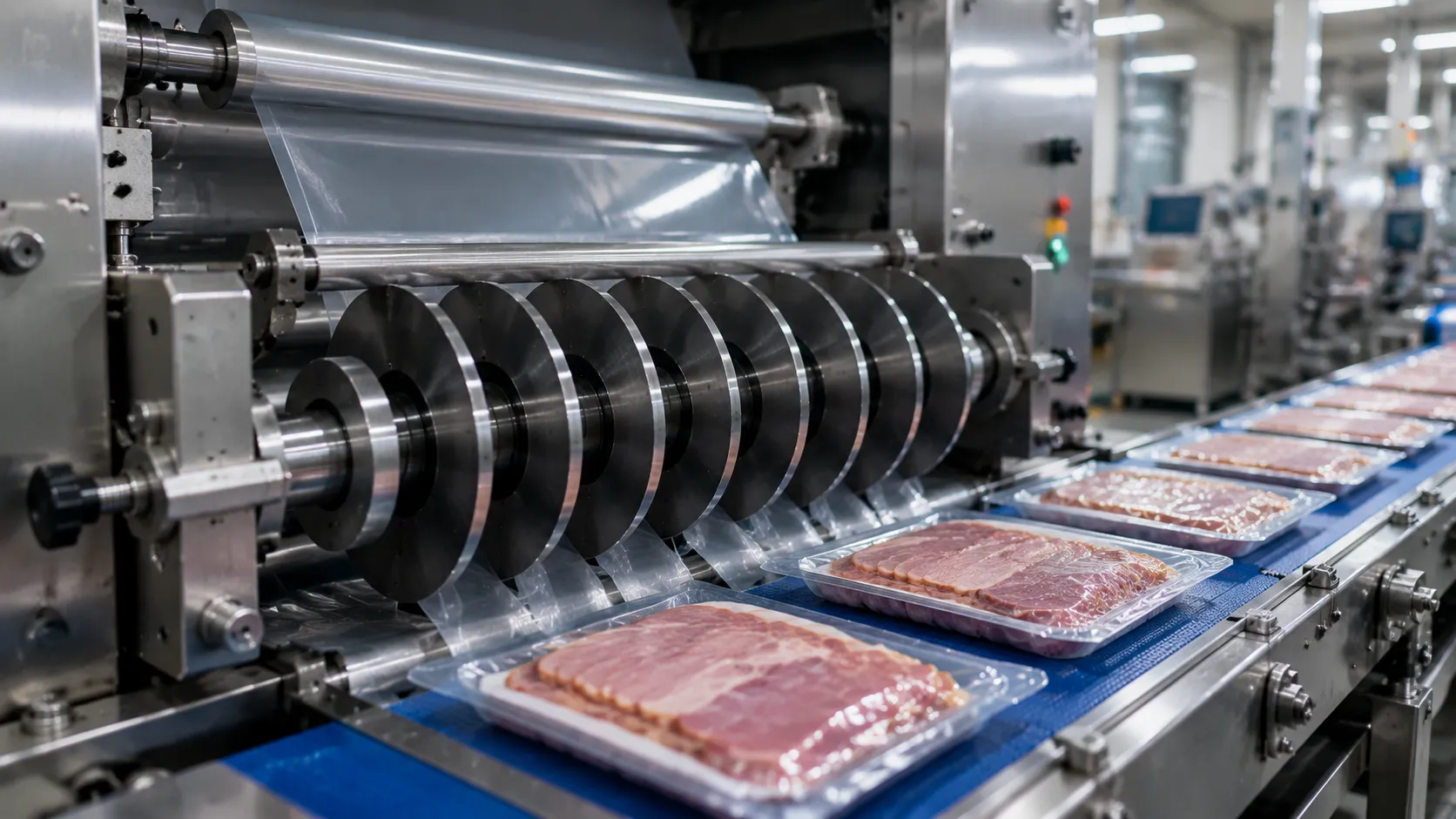 Tailored packaging knives with micro-serrated edges for automated packaging machinery