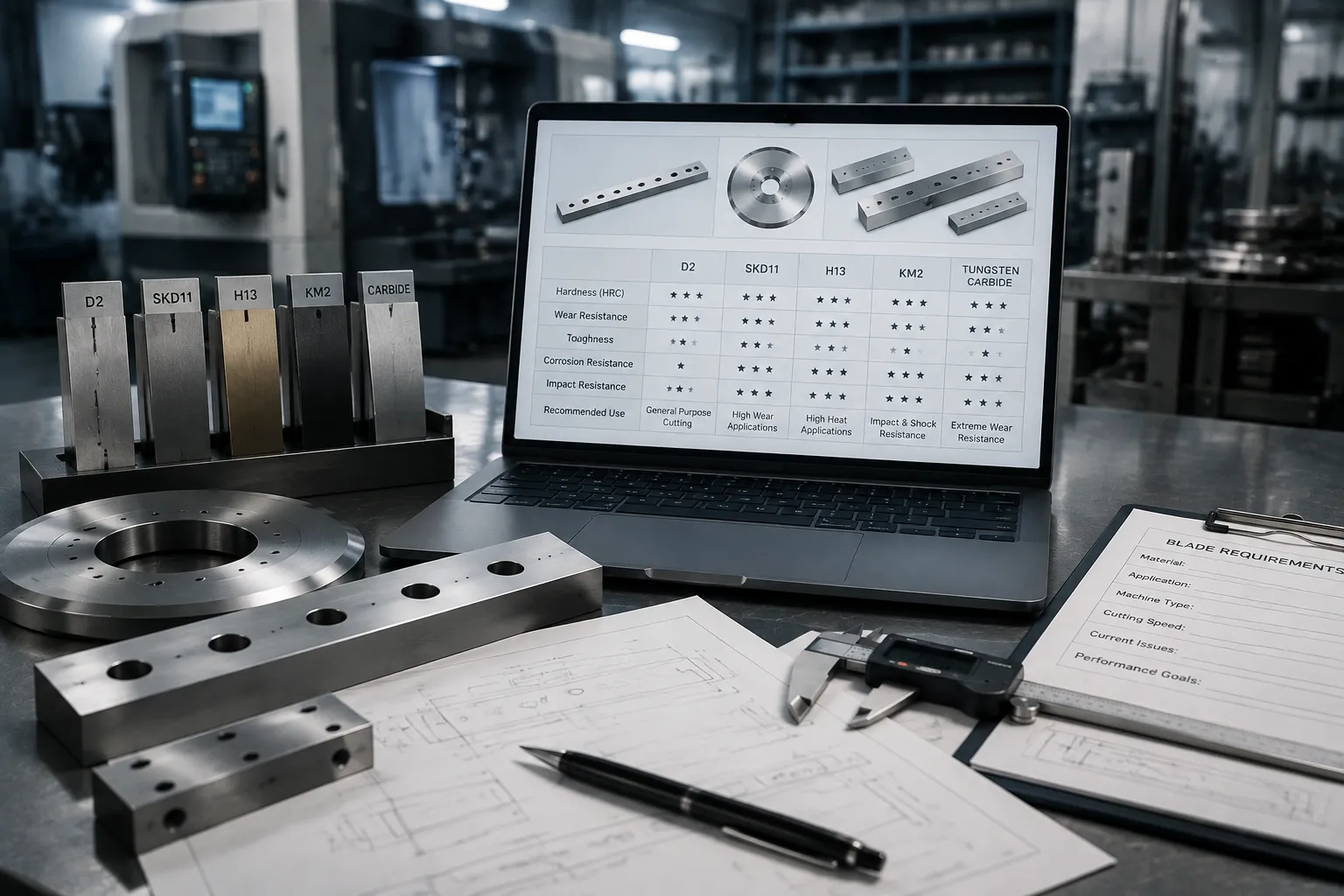 Sharkcutting high-performance tool steel and carbide blade material consultation