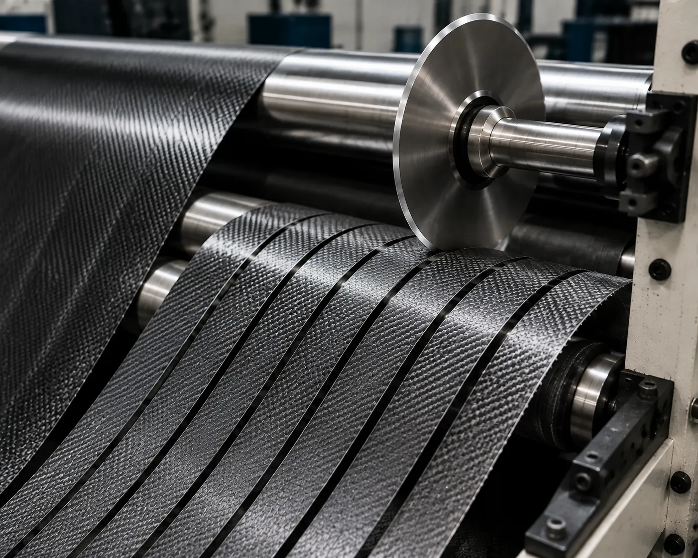 Technical textile blade slitting high-strength composite fabric