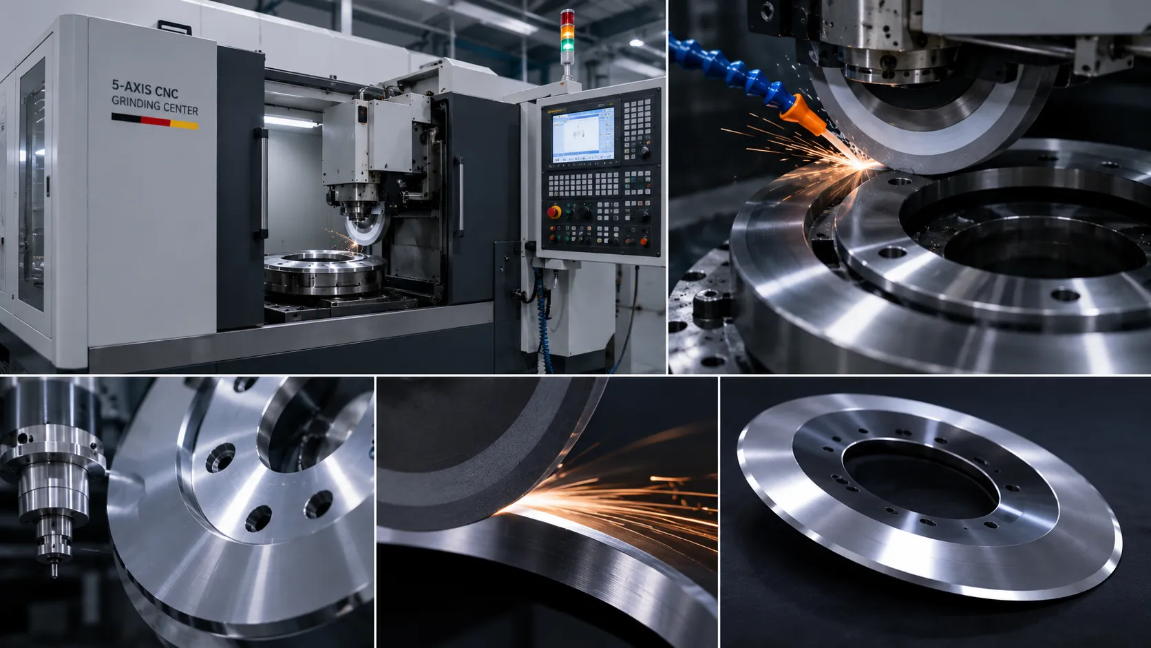 German CNC blade precision grinding equipment and optical quality inspection system