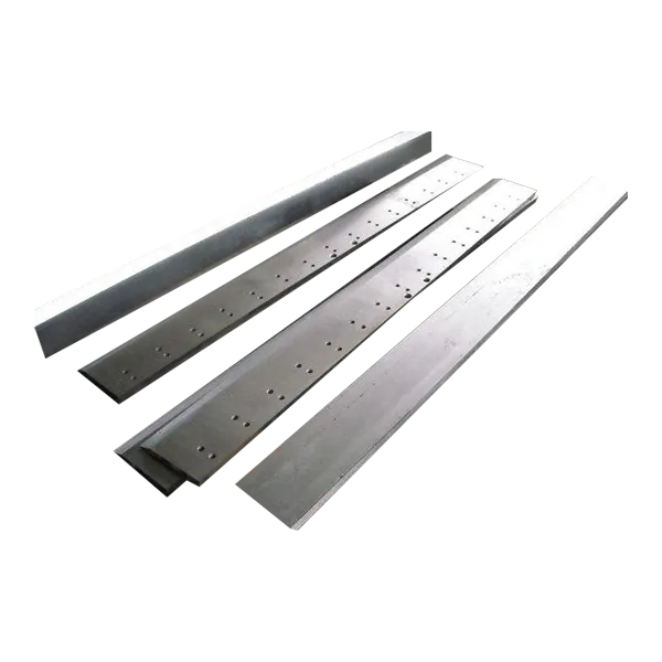 Custom guillotine and cross-cutting blades for nonwoven roll processing